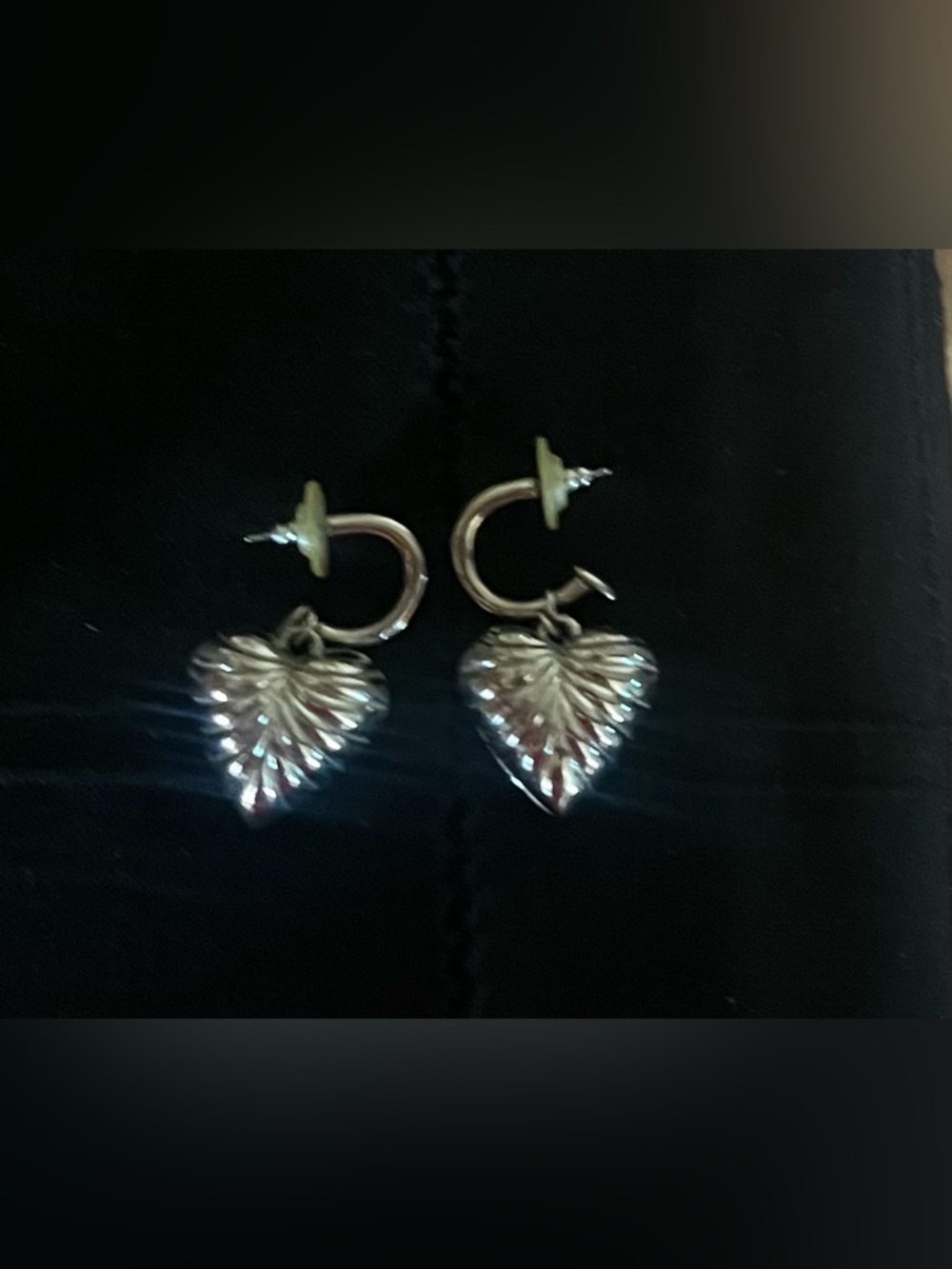 Ladies 2โ Drop Heart Fashion Heart Earrings - Picture 7 of 7